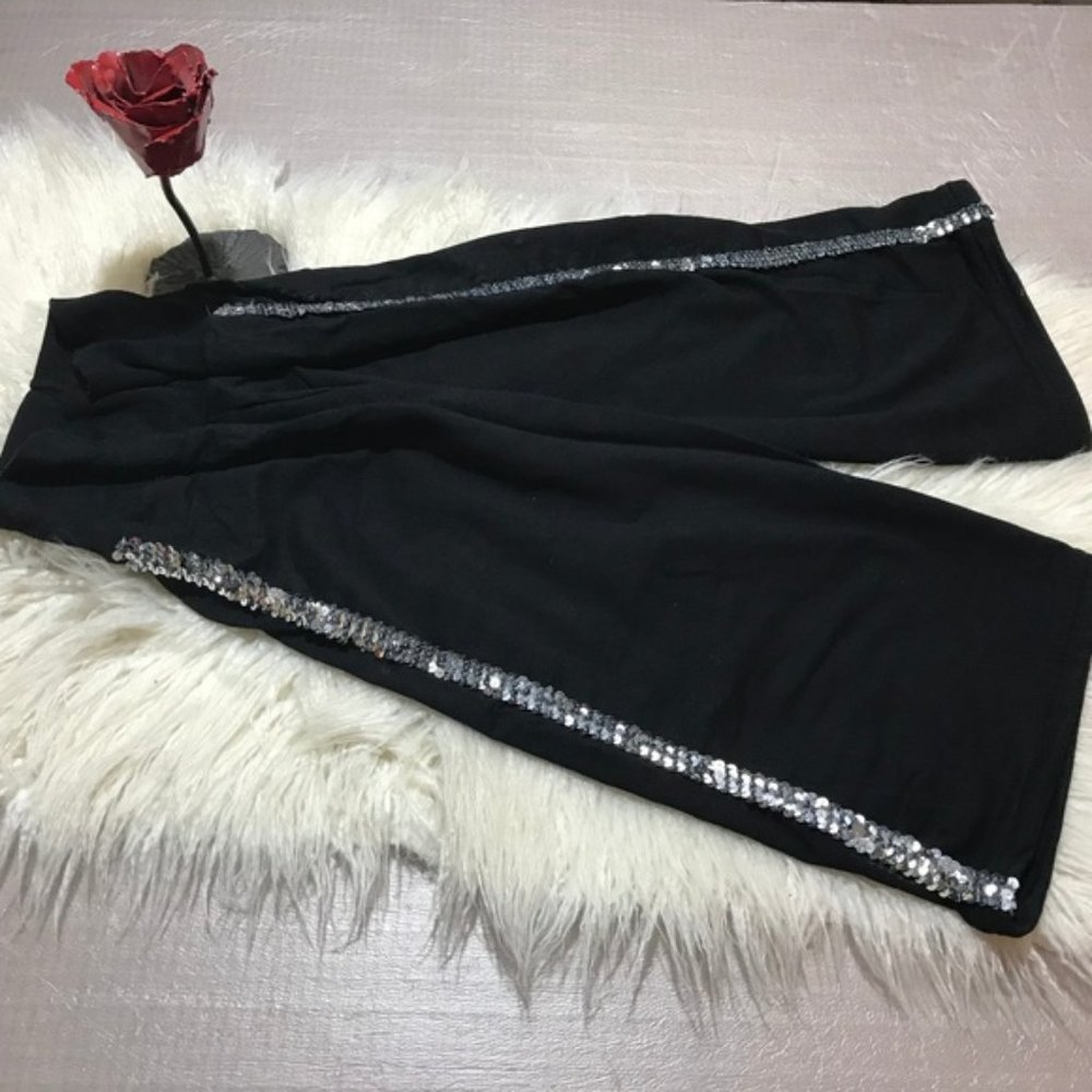 Body Wrappers dance pants sequins sides stretch Made in USA Medium